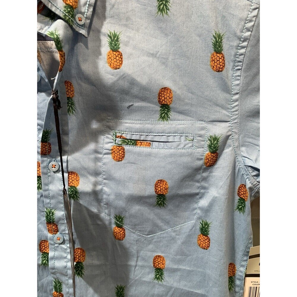 Drill Clothing Geometrix Peached Poplin Stretch S Pineapples NEW $52. Retail - Picture 11 of 16